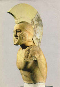 Hoplite casqu, peut-tre le roi Lonidas, Muse archologique de Sparte