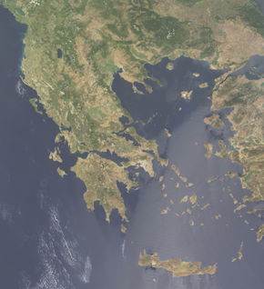 La Grèce, vu de l'espace